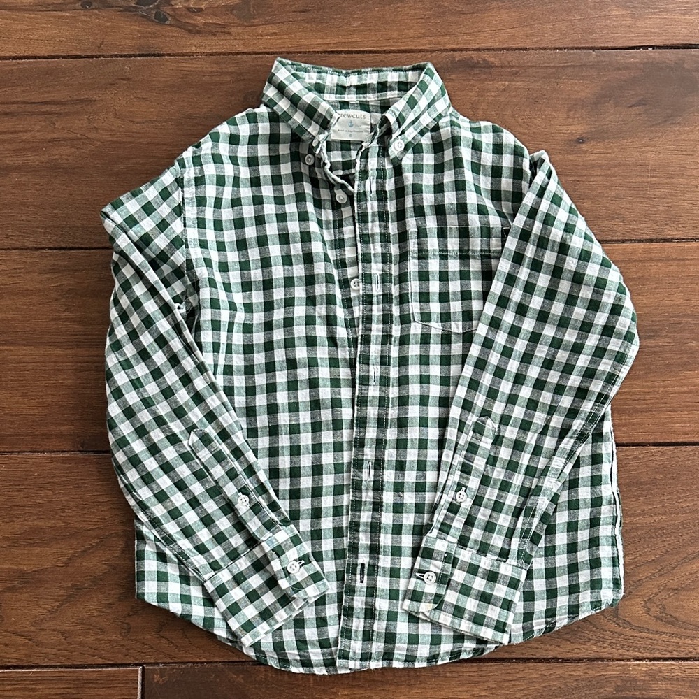 Crewcuts Green and White Checkered Men's Shirt